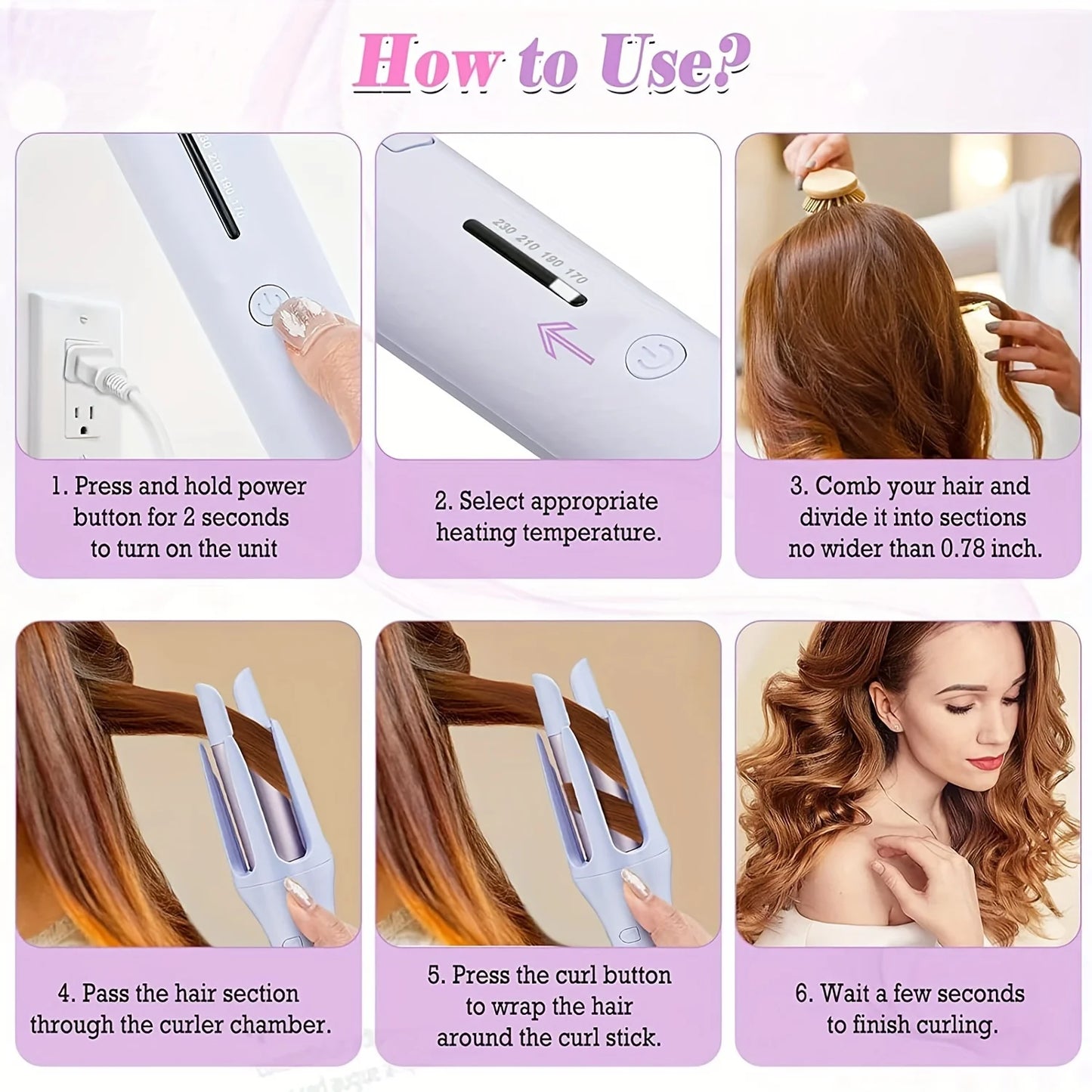 CurlCraze™ Auto-Rotating Ceramic Hair Curler